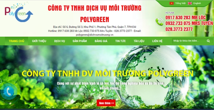 Giới thiệu về công ty Dịch vụ môi trường Polygreen