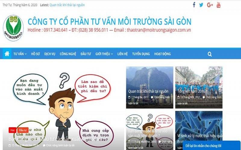 Công ty cổ phần tư vấn môi trường Sài Gòn