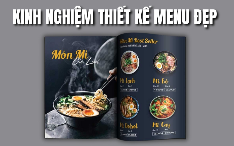 kinh nghiệm thiết kế menu đẹp