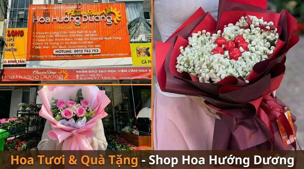 Shop Hoa Hướng Dương - Cửa hàng hoa tươi đẹp, nhiều mẫu