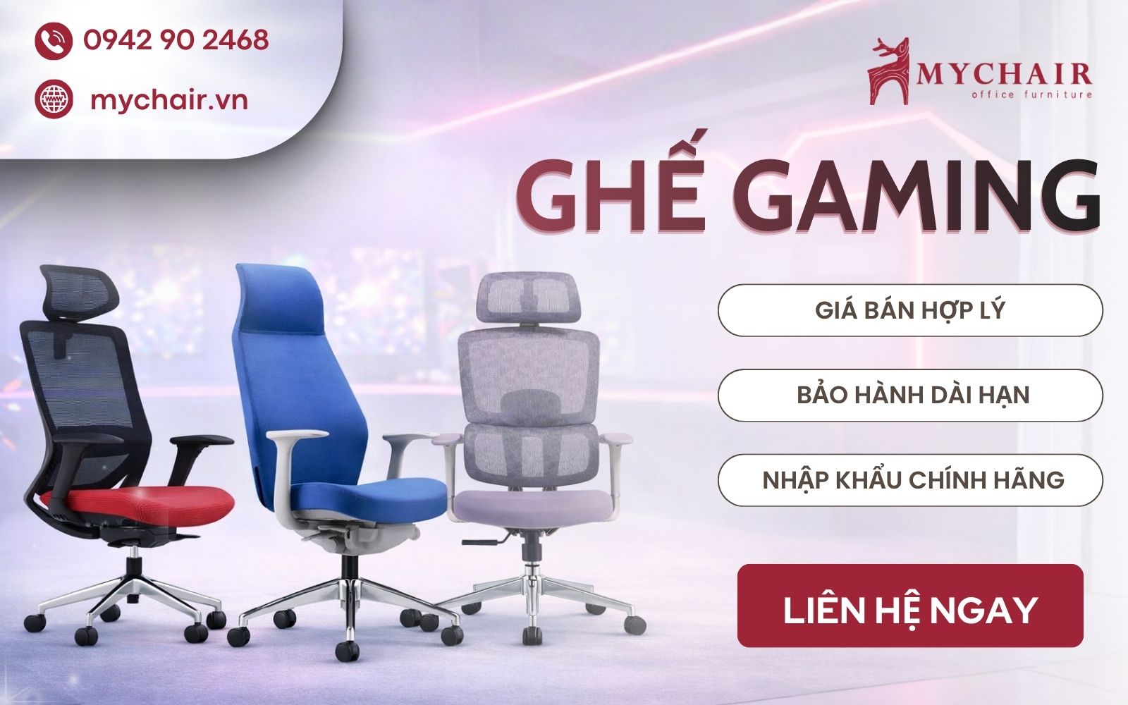 MyChair – Địa chỉ mua ghế gaming công thái học giá tốt